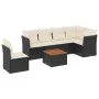 7-piece garden dining set with black synthetic rattan cushions by , Garden sets - Ref: Foro24-3223662, Price: 410,34 €, Disco...