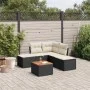 Set de sofás de jardín 6 piezas y cojines ratán sintético negro de , Conjuntos de jardín - Ref: Foro24-3223669, Precio: 297,7...