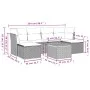 7-piece garden sofa set with gray PE rattan cushions by , Garden sets - Ref: Foro24-3223771, Price: 356,42 €, Discount: %
