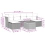 Set de comedor de jardín 7 pzas y cojines ratán sintético negro de , Conjuntos de jardín - Ref: Foro24-3223767, Precio: 337,49 €