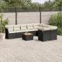 Set Gartensofas 10 Stück Kissen synthetisches Rattan schwarz von , Gartensets - Ref: Foro24-3223816, Preis: 571,10 €, Rabatt: %