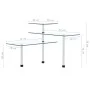 Corner kitchen shelf 3 levels tempered glass by vidaXL, spice racks - Ref: Foro24-249502, Price: 24,10 €, Discount: %