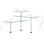 Eckregal für die Küche, 3 Ebenen, gehärtetes Glas von vidaXL, Gewürzregale - Ref: Foro24-249502, Preis: 24,59 €, Rabatt: %