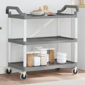 Carrito de 3 niveles aluminio gris 99x50x96 cm de , Carros de cocina y comedor - Ref: Foro24-30319, Precio: 100,30 €, Descuen...