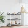 Carrito de 3 niveles aluminio gris 99x50x96 cm de , Carros de cocina y comedor - Ref: Foro24-30319, Precio: 100,48 €, Descuen...