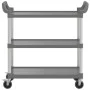 Carrito de 3 niveles aluminio gris 99x50x96 cm de , Carros de cocina y comedor - Ref: Foro24-30319, Precio: 100,48 €, Descuen...