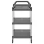 Carrito de 3 niveles aluminio gris 99x50x96 cm de , Carros de cocina y comedor - Ref: Foro24-30319, Precio: 100,48 €, Descuen...