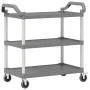 Carrito de 3 niveles aluminio gris 99x50x96 cm de , Carros de cocina y comedor - Ref: Foro24-30319, Precio: 100,48 €, Descuen...