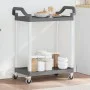 2-stöckiger Aluminiumwagen grau 81x41x92 cm von , Küchen- und Speisewagen - Ref: Foro24-30327, Preis: 49,76 €, Rabatt: %