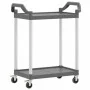 2-stöckiger Aluminiumwagen grau 81x41x92 cm von , Küchen- und Speisewagen - Ref: Foro24-30327, Preis: 49,76 €, Rabatt: %