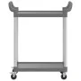 2-stöckiger Aluminiumwagen grau 81x41x92 cm von , Küchen- und Speisewagen - Ref: Foro24-30327, Preis: 49,76 €, Rabatt: %