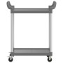 2-stöckiger Aluminiumwagen grau 81x41x92 cm von , Küchen- und Speisewagen - Ref: Foro24-30327, Preis: 50,30 €, Rabatt: %