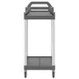 2-stöckiger Aluminiumwagen grau 81x41x92 cm von , Küchen- und Speisewagen - Ref: Foro24-30327, Preis: 49,76 €, Rabatt: %