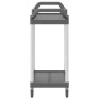 2-stöckiger Aluminiumwagen grau 81x41x92 cm von , Küchen- und Speisewagen - Ref: Foro24-30327, Preis: 50,30 €, Rabatt: %