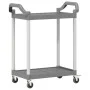 2-stöckiger Aluminiumwagen grau 81x41x92 cm von , Küchen- und Speisewagen - Ref: Foro24-30327, Preis: 49,76 €, Rabatt: %