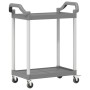 2-stöckiger Aluminiumwagen grau 81x41x92 cm von , Küchen- und Speisewagen - Ref: Foro24-30327, Preis: 50,30 €, Rabatt: %