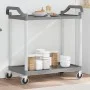 2-stöckiger Aluminiumwagen grau 99x50x97 cm von , Küchen- und Speisewagen - Ref: Foro24-30325, Preis: 68,05 €, Rabatt: %