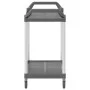 2-stöckiger Aluminiumwagen grau 99x50x97 cm von , Küchen- und Speisewagen - Ref: Foro24-30325, Preis: 68,05 €, Rabatt: %
