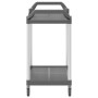 2-stöckiger Aluminiumwagen grau 99x50x97 cm von , Küchen- und Speisewagen - Ref: Foro24-30325, Preis: 74,28 €, Rabatt: %