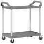 2-stöckiger Aluminiumwagen grau 99x50x97 cm von , Küchen- und Speisewagen - Ref: Foro24-30325, Preis: 74,28 €, Rabatt: %