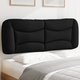 Cabecero de cama acolchado tela negro 140 cm
