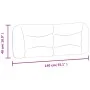 Padded black fabric headboard 140 cm by , Headboards and footboards - Ref: Foro24-374578, Price: 76,99 €, Discount: %