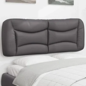 Gepolstertes Bettkopfteil aus grauem Kunstleder, 140 cm von , Kopf- und Fußteile - Ref: Foro24-374586, Preis: 74,44 €, Rabatt: %