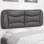 Gepolstertes Bettkopfteil aus grauem Kunstleder, 140 cm von , Kopf- und Fußteile - Ref: Foro24-374586, Preis: 75,13 €, Rabatt: %