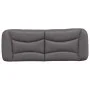 Gepolstertes Bettkopfteil aus grauem Kunstleder, 140 cm von , Kopf- und Fußteile - Ref: Foro24-374586, Preis: 75,13 €, Rabatt: %