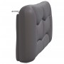 Gepolstertes Bettkopfteil aus grauem Kunstleder, 140 cm von , Kopf- und Fußteile - Ref: Foro24-374586, Preis: 76,16 €, Rabatt: %