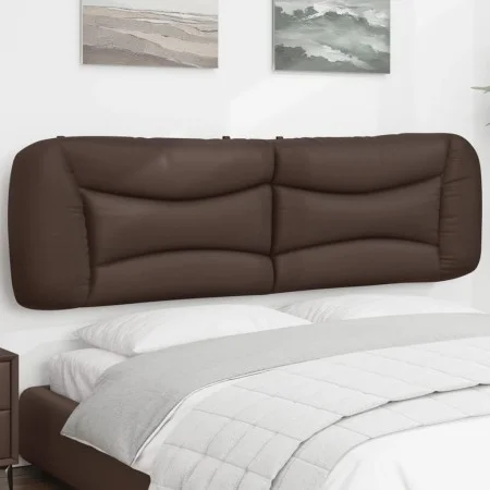 Brown synthetic leather padded bed headboard 180 cm by , Headboards and footboards - Ref: Foro24-374609, Price: 81,95 €, Disc...