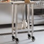 Mesa de trabajo de cocina con ruedas acero inox 55x30x85 cm de , Restauración - Ref: Foro24-376459, Precio: 111,38 €, Descuen...