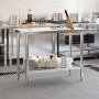 Küchenarbeitstisch aus Edelstahl 110x55x85 cm von , Wiederherstellung - Ref: Foro24-376465, Preis: 171,46 €, Rabatt: %