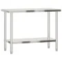Stainless steel kitchen work table 110x55x85 cm by , Restoration - Ref: Foro24-376465, Price: 167,29 €, Discount: %