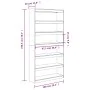 Bücherregal/Trennwand aus massivem Kiefernholz 100x30x199,5 cm von , Bücherregale und Regale - Ref: Foro24-844136, Preis: 188...