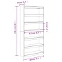 Solid pine wood shelf/divider 100x30x199.5 cm by , Bookcases and shelves - Ref: Foro24-844136, Price: 188,23 €, Discount: %