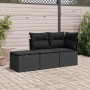 Set Gartensofas mit Kissen 3 Stück synthetisches Rattan schwarz von , Gartensets - Ref: Foro24-3249304, Preis: 201,13 €, Raba...
