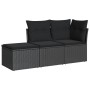 Garden sofa set with 3-piece black synthetic rattan cushions by , Garden sets - Ref: Foro24-3249304, Price: 200,53 €, Discoun...