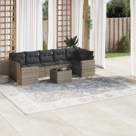 8-piece garden sofa set and gray synthetic rattan cushions by , Garden sets - Ref: Foro24-3218730, Price: 487,84 €, Discount: %