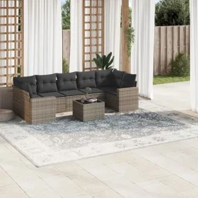 8-piece garden sofa set and gray synthetic rattan cushions by , Garden sets - Ref: Foro24-3218730, Price: 488,54 €, Discount: %