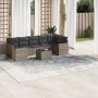 8-piece garden sofa set and gray synthetic rattan cushions by , Garden sets - Ref: Foro24-3218730, Price: 487,84 €, Discount: %