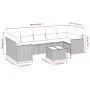 8-piece garden sofa set and gray synthetic rattan cushions by , Garden sets - Ref: Foro24-3218730, Price: 488,54 €, Discount: %