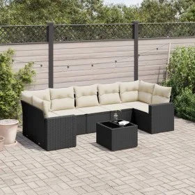 8-teiliges Gartensofa-Set und schwarze synthetische Rattankissen von , Gartensets - Ref: Foro24-3218726, Preis: 496,45 €, Rab...