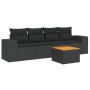 5-piece garden furniture set and black synthetic rattan cushions by , Garden sets - Ref: Foro24-3225320, Price: 335,80 €, Dis...