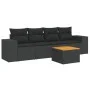 5-piece garden furniture set and black synthetic rattan cushions by , Garden sets - Ref: Foro24-3225320, Price: 349,53 €, Dis...