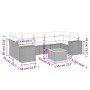 8-piece garden sofa set and black synthetic rattan cushions by , Garden sets - Ref: Foro24-3225355, Price: 551,82 €, Discount: %
