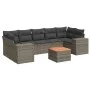 8-piece garden sofa set and gray synthetic rattan cushions by , Garden sets - Ref: Foro24-3225360, Price: 513,44 €, Discount: %