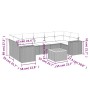 8-teiliges Gartensofa-Set und graue synthetische Rattankissen von , Gartensets - Ref: Foro24-3225360, Preis: 505,14 €, Rabatt: %