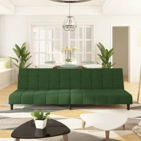 Dark green velvet 2-seater sofa bed by , Sofas - Ref: Foro24-375765, Price: 242,86 €, Discount: %