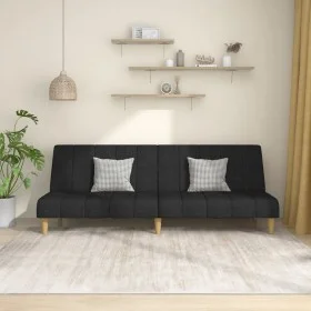 2 seater black fabric sofa bed by , Sofas - Ref: Foro24-375828, Price: 241,66 €, Discount: %